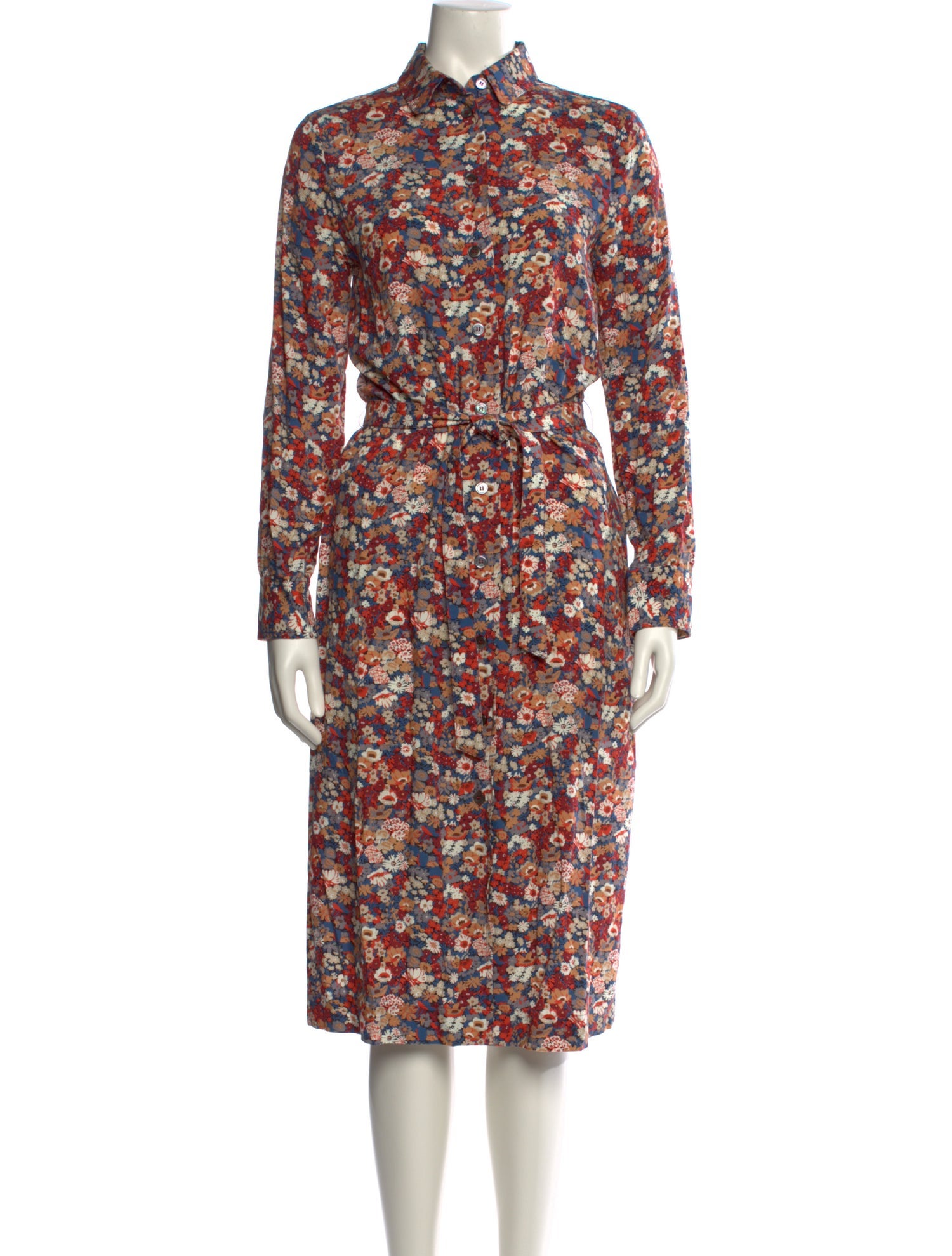 A.P.C. Floral Print Midi Length Dress