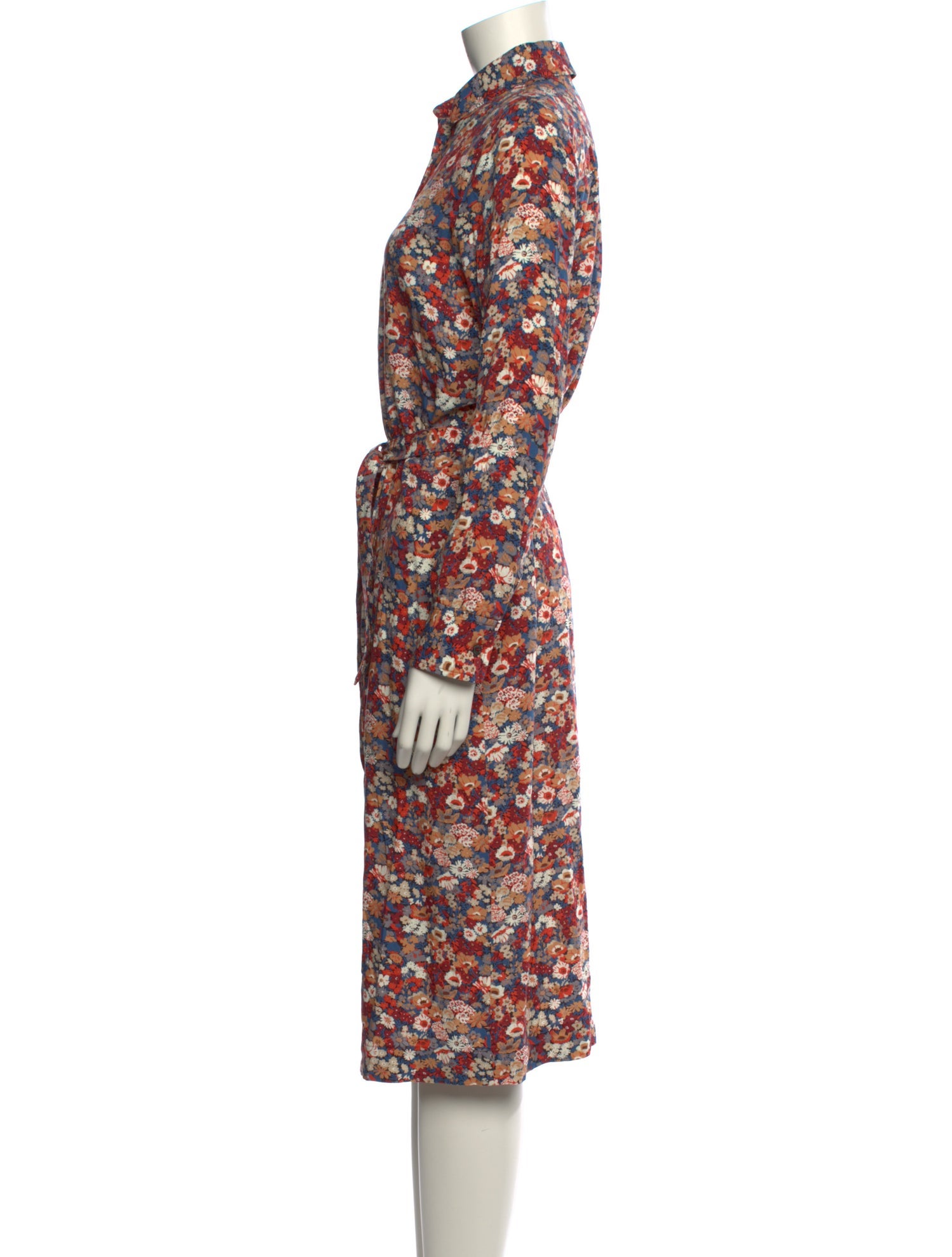 A.P.C. Floral Print Midi Length Dress
