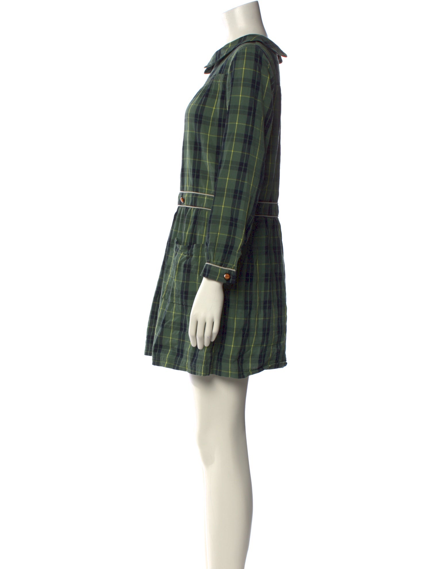 A.P.C. Plaid Print Mini Dress