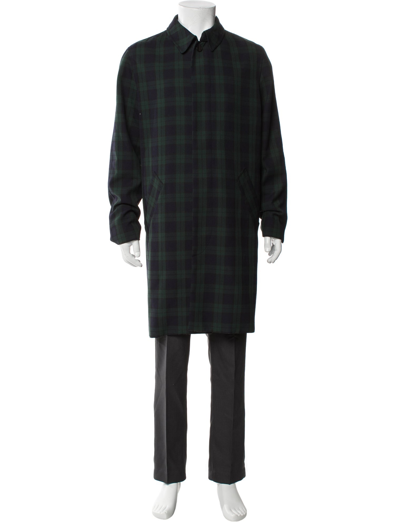 A.P.C. Plaid Print Overcoat