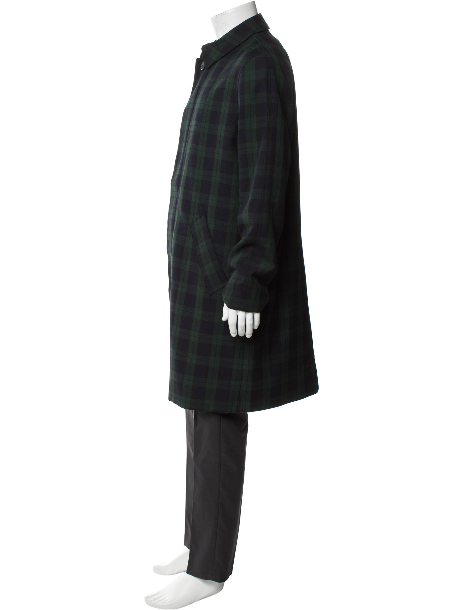 A.P.C. Plaid Print Overcoat