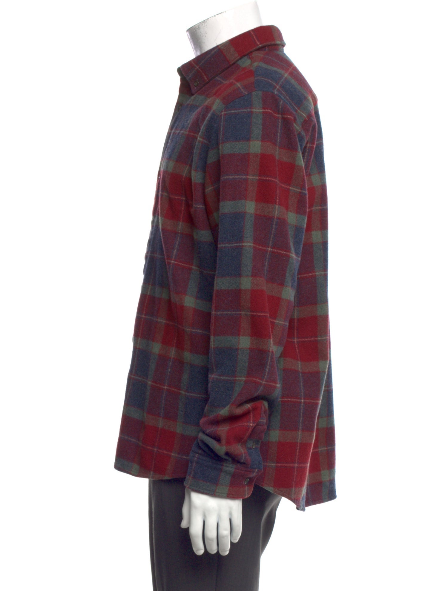 A.P.C. Wool Plaid Print Shirt