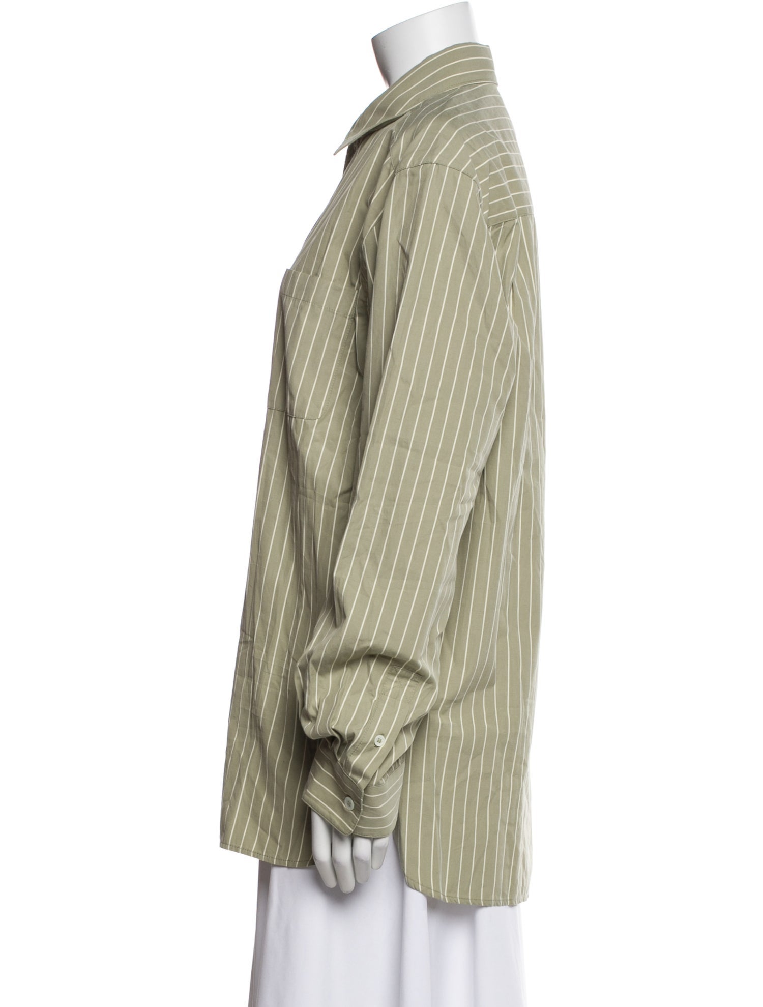 A.P.C. Striped Long Sleeve Button-Up Top w/ Tags