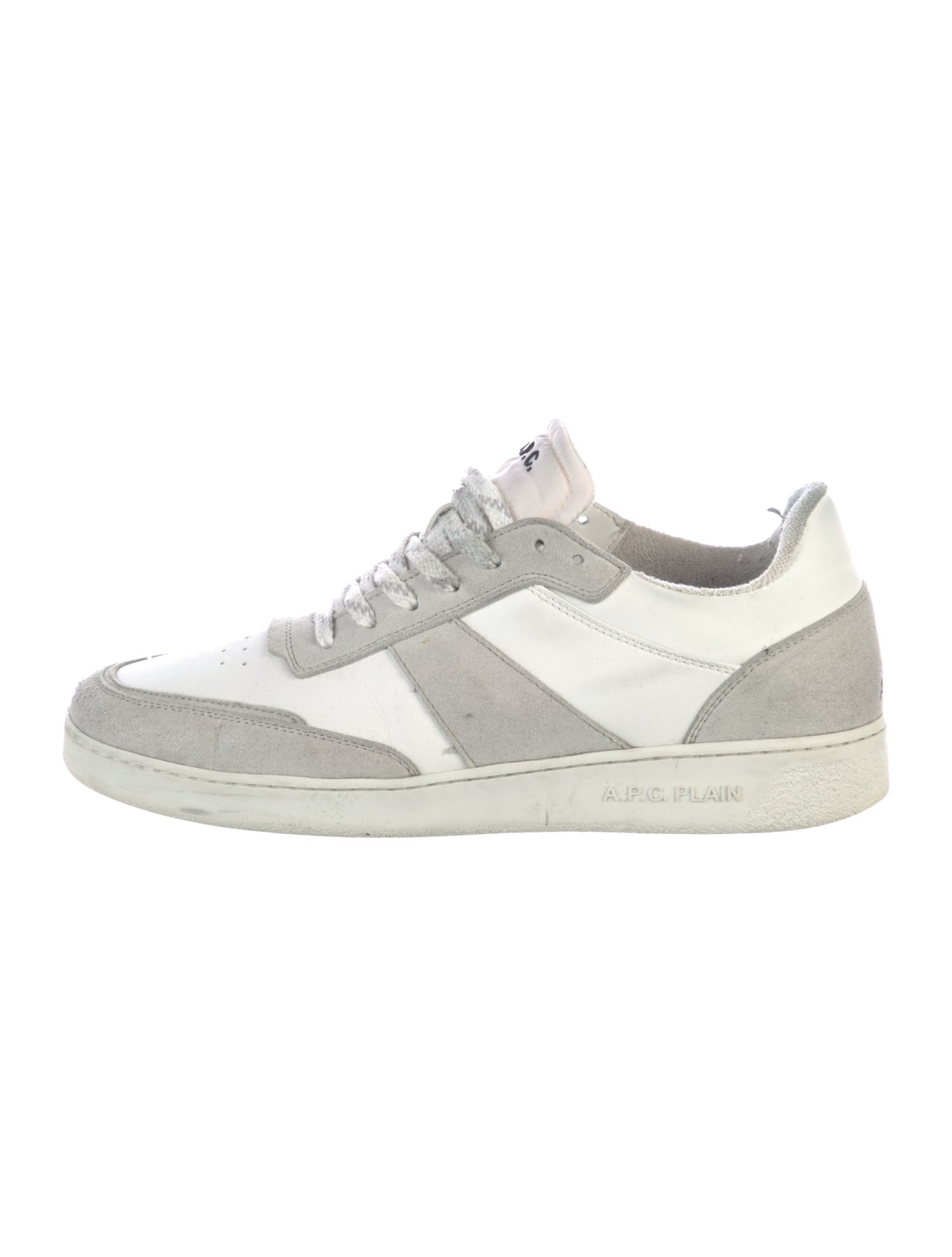 A.P.C. Leather Colorblock Pattern Sneakers