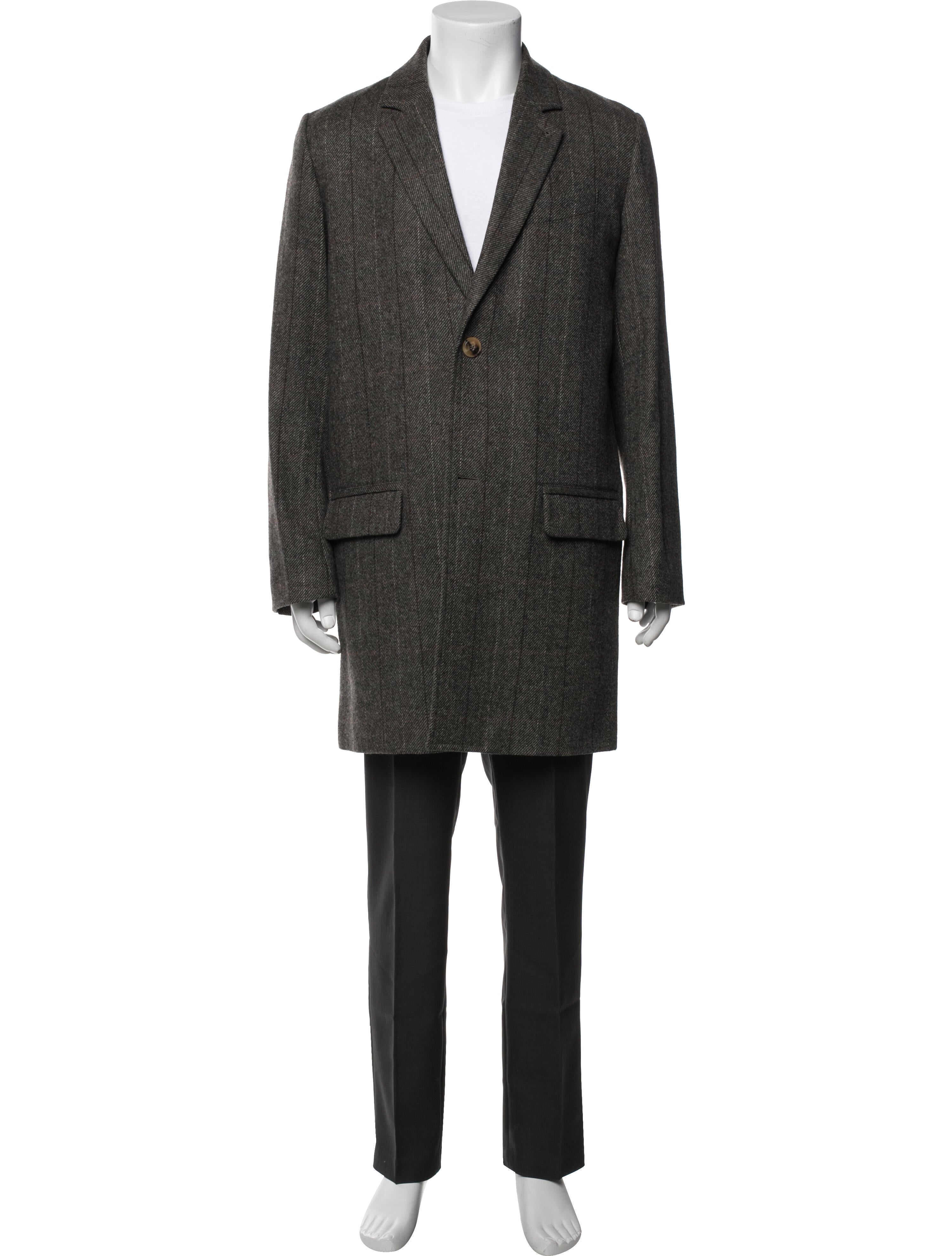 A.P.C. Wool Tweed Pattern Overcoat