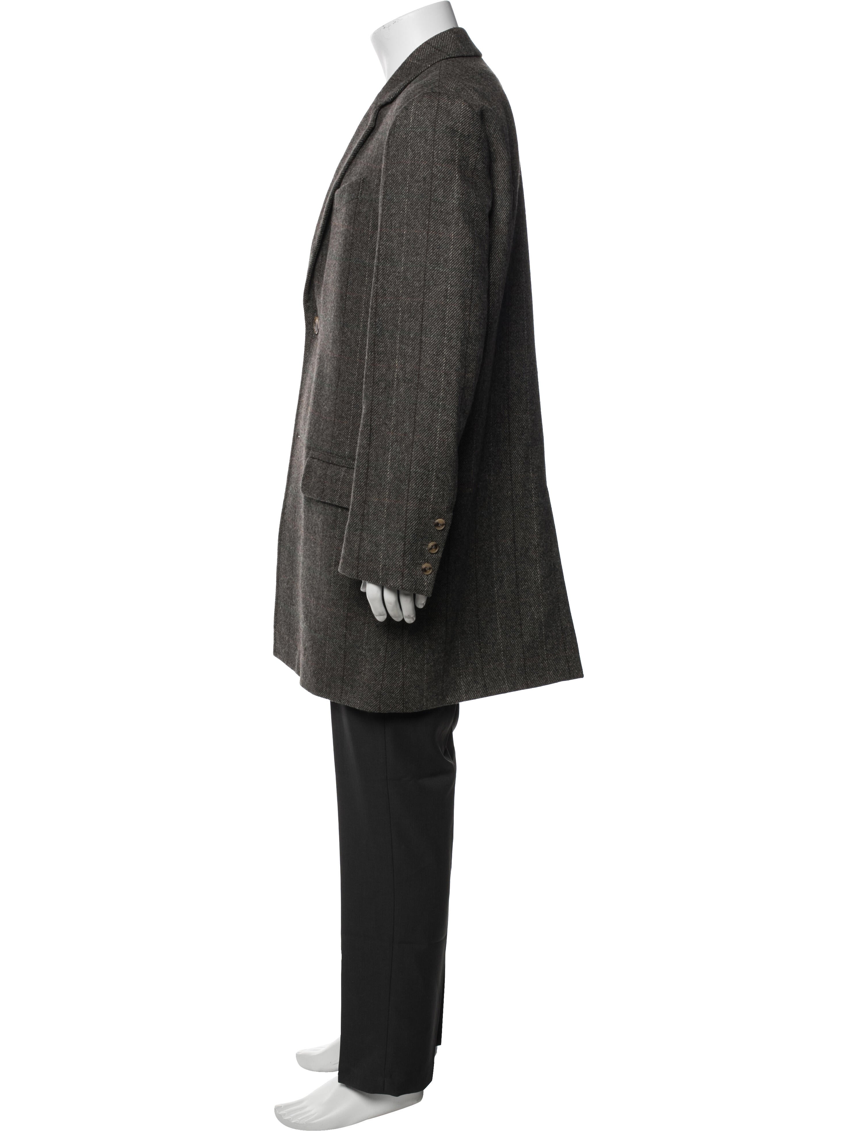 A.P.C. Wool Tweed Pattern Overcoat