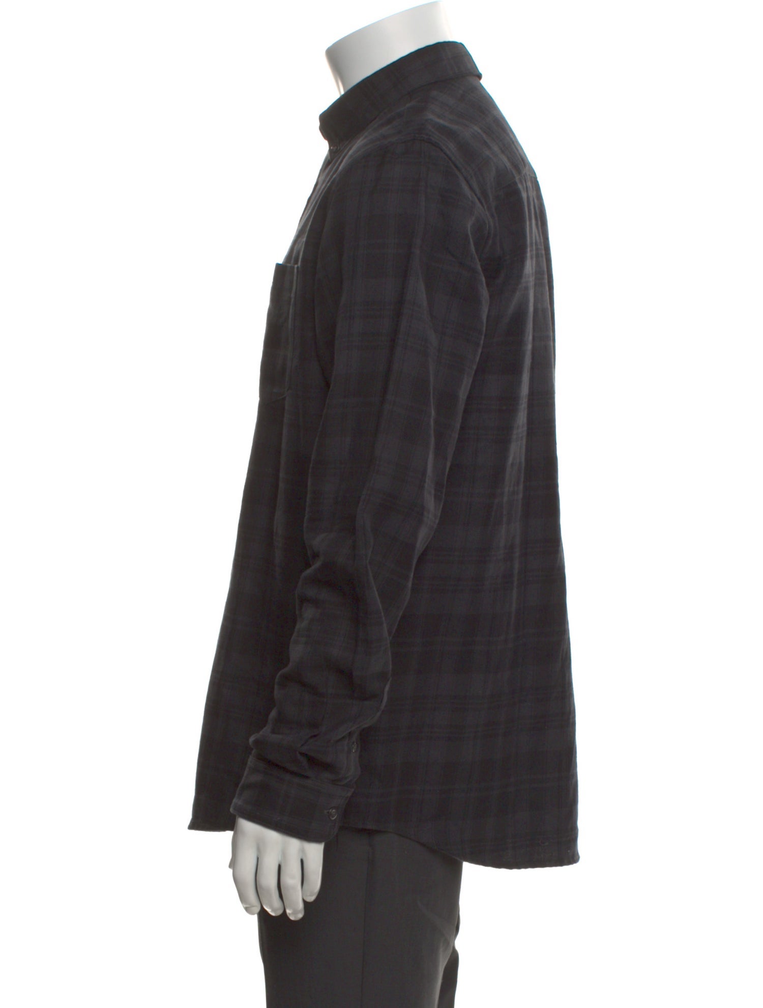 A.P.C. Plaid Print Long Sleeve Shirt
