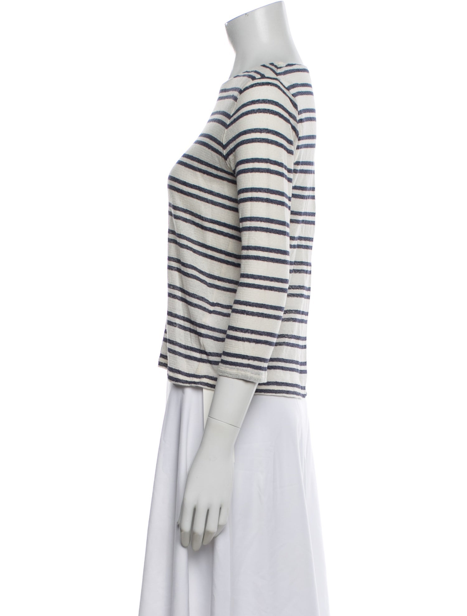 A.P.C. Striped Crew Neck Top