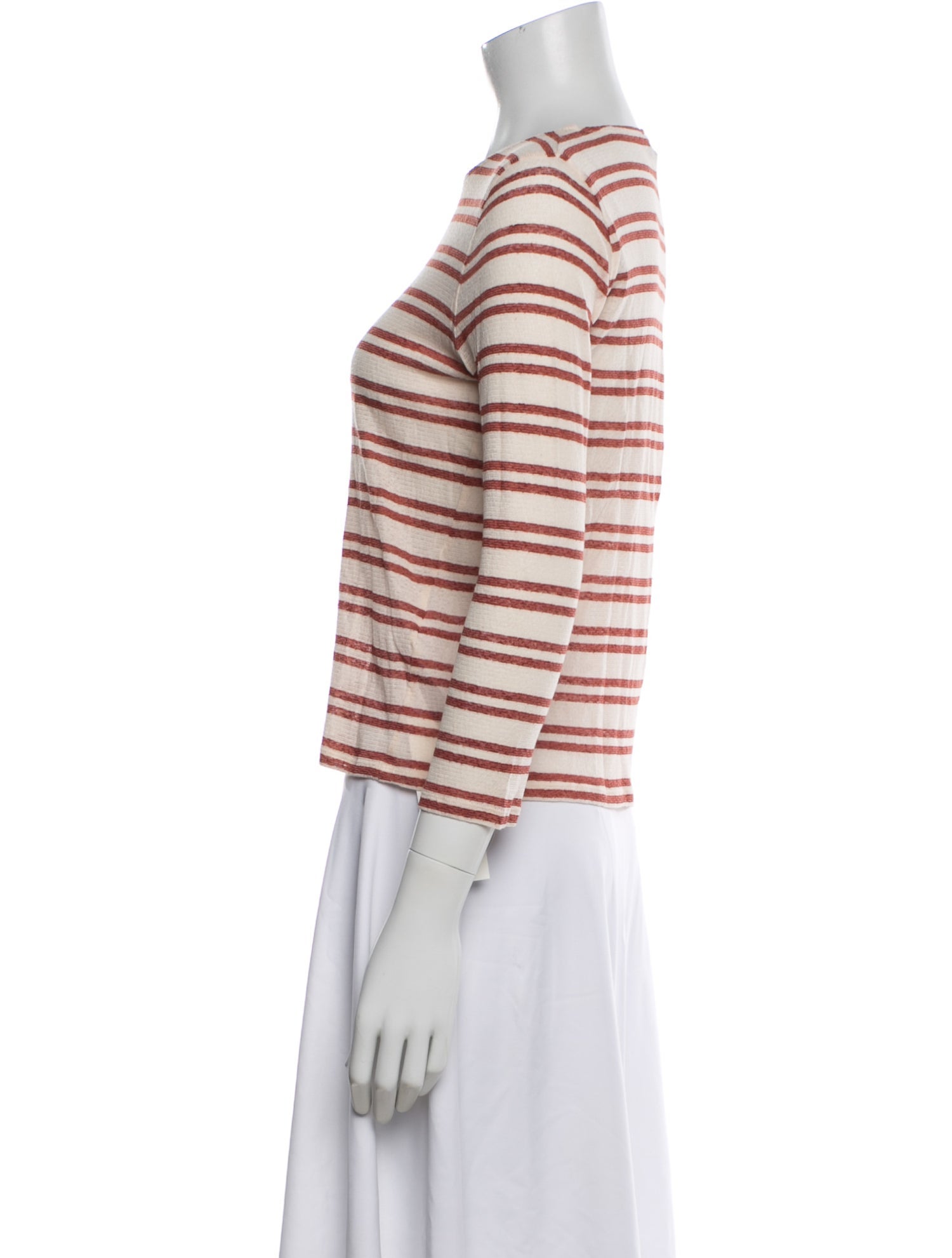 A.P.C. Striped Crew Neck Top