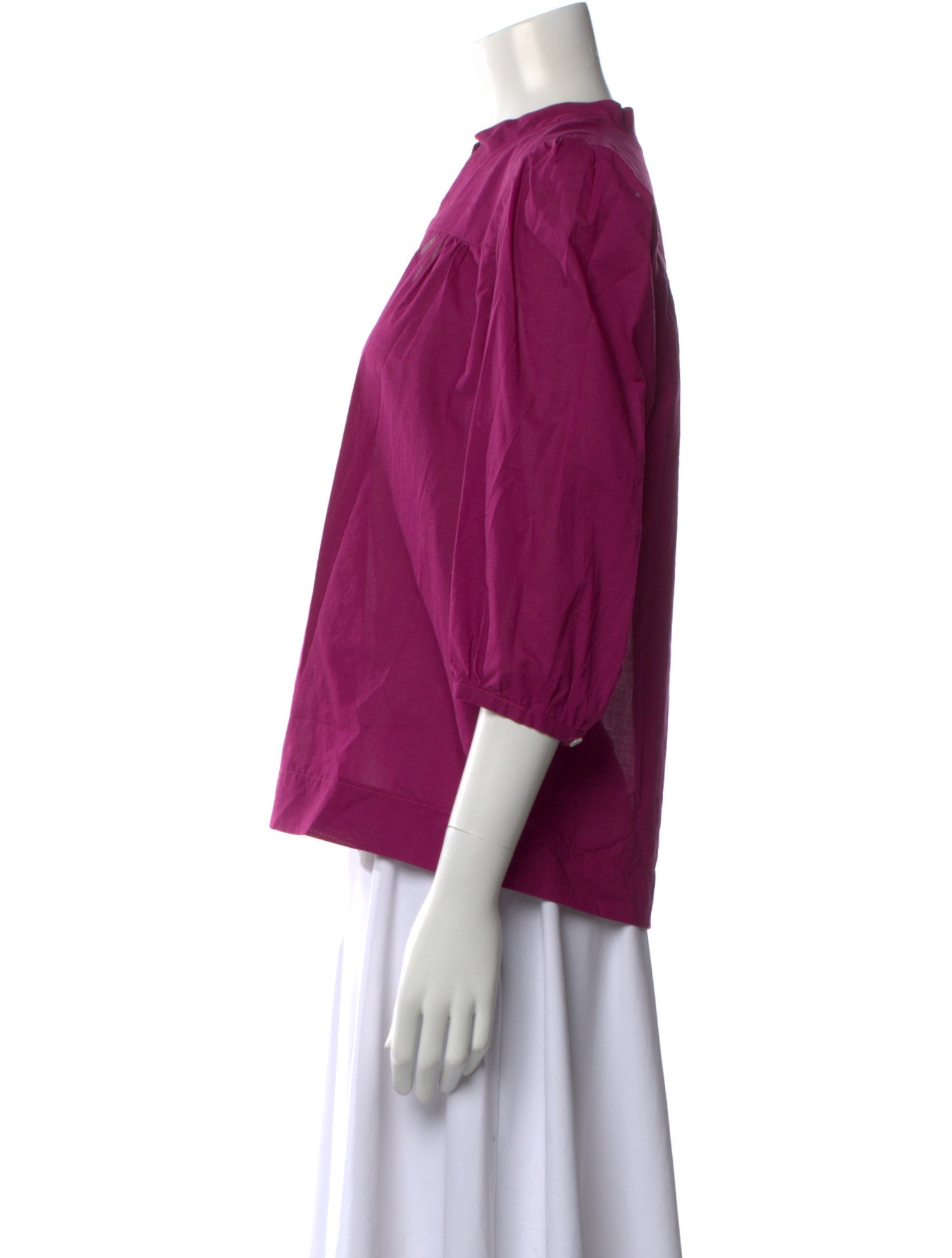 A.P.C. V-Neck Three-Quarter Sleeve Blouse