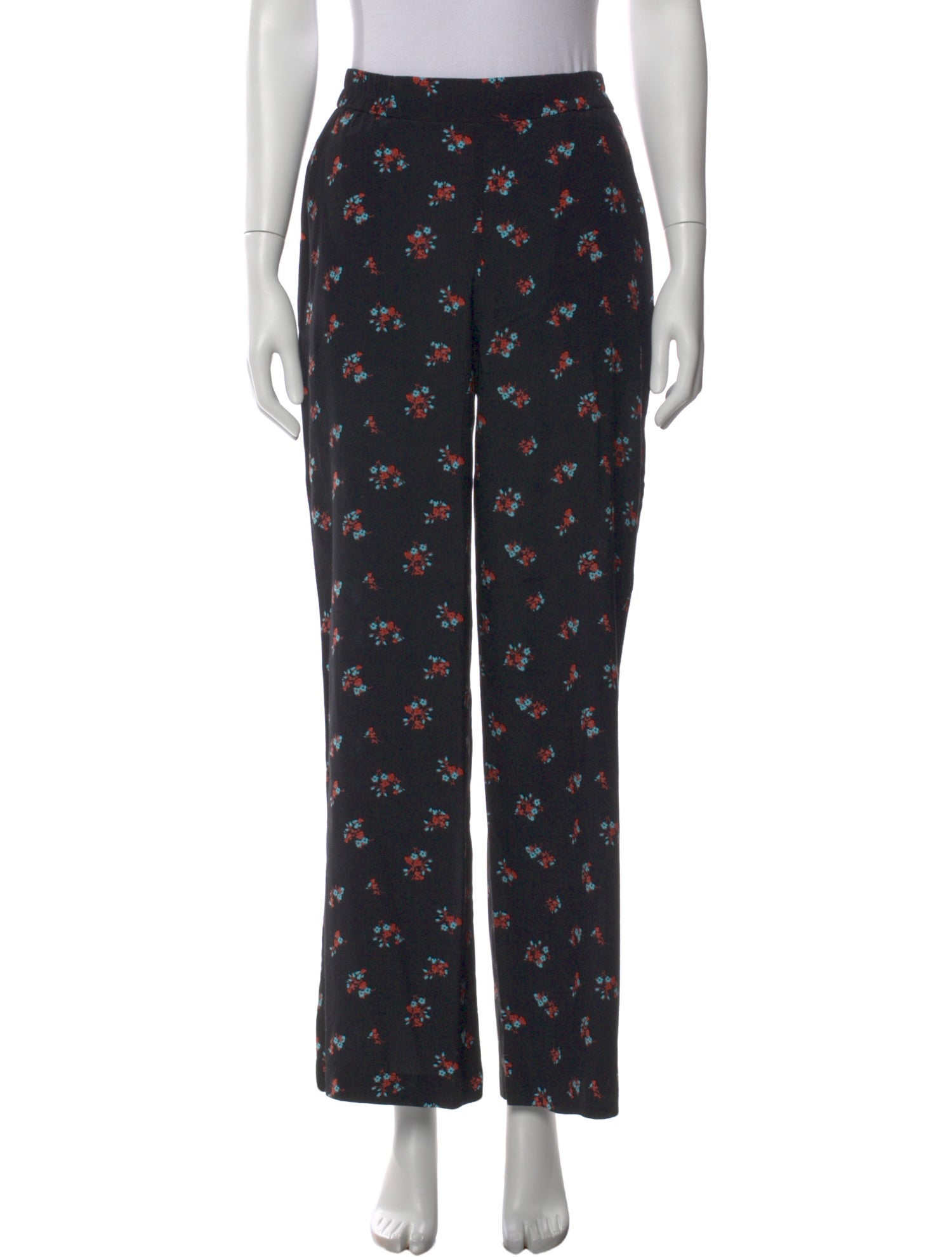 A.P.C. Floral Print Wide Leg Pants