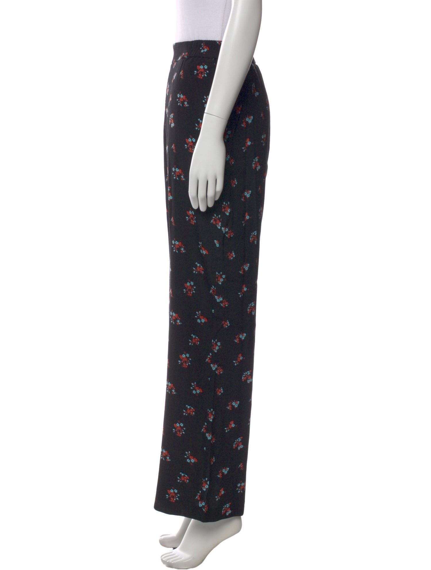 A.P.C. Floral Print Wide Leg Pants