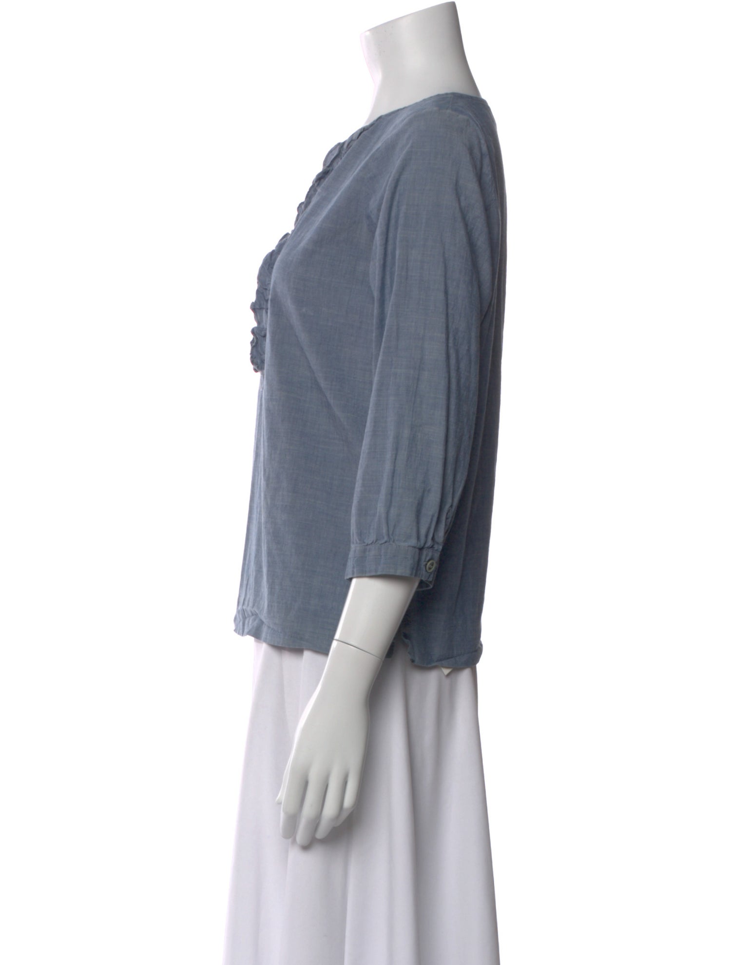 A.P.C. Crew Neck Three-Quarter Sleeve Top