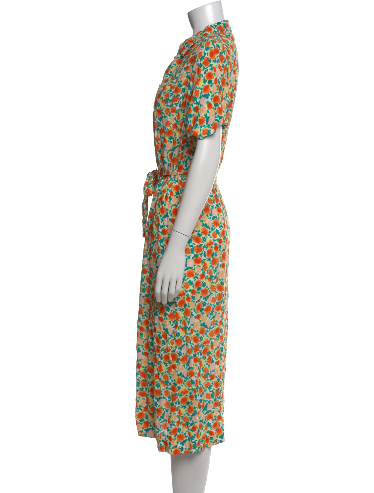 A.P.C. Floral Print Midi Length Dress