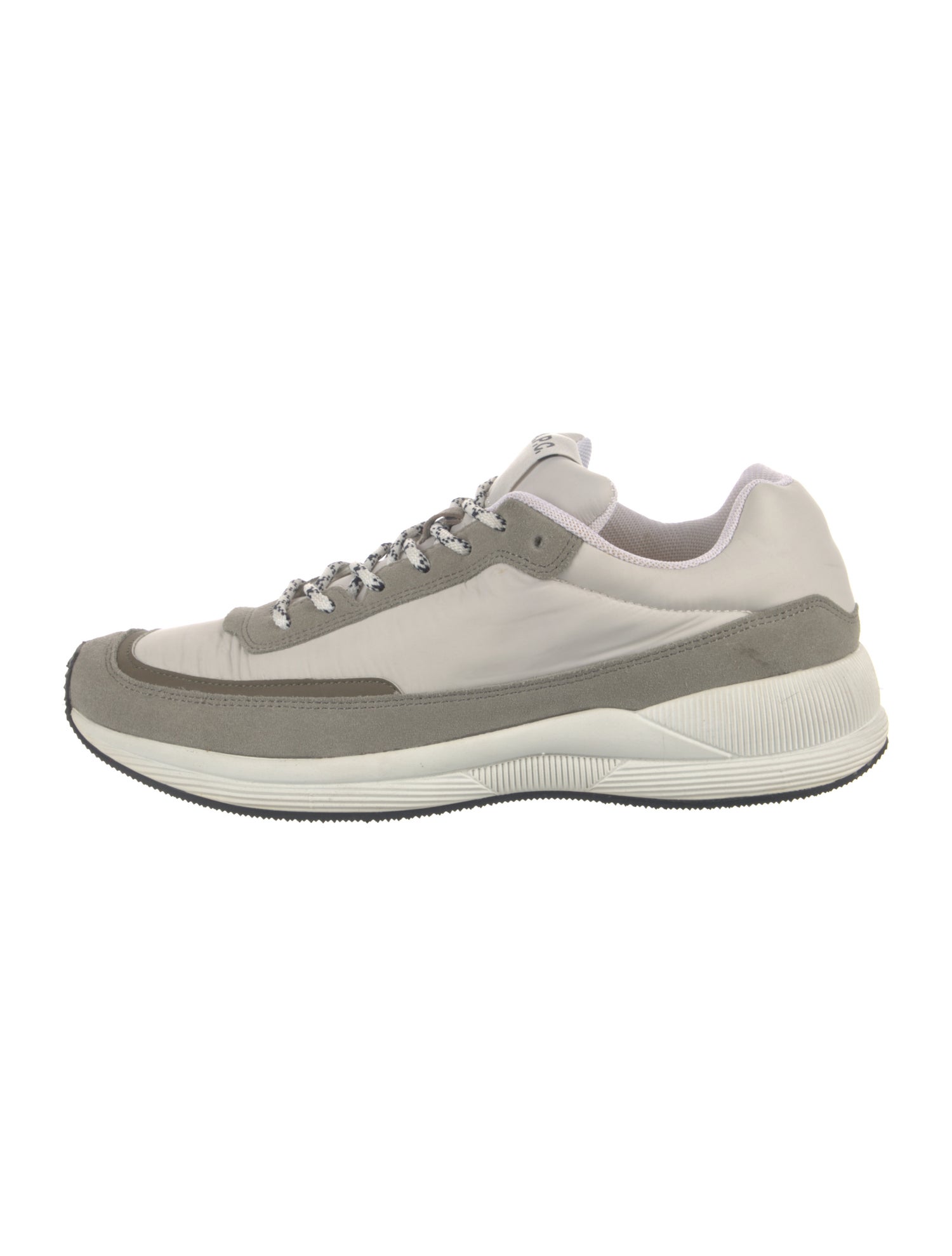 A.P.C. Suede Colorblock Pattern Athletic Sneakers