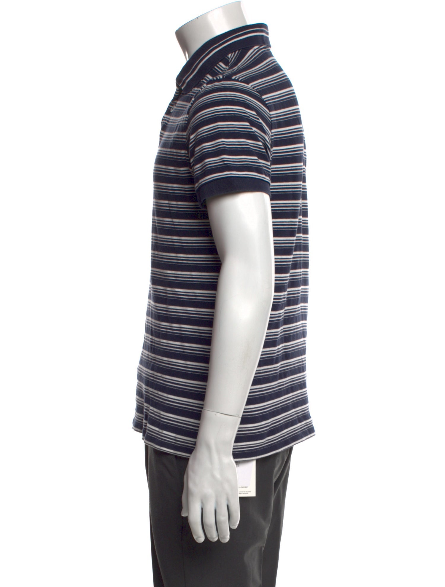 A.P.C. Striped Collar Polo Shirt