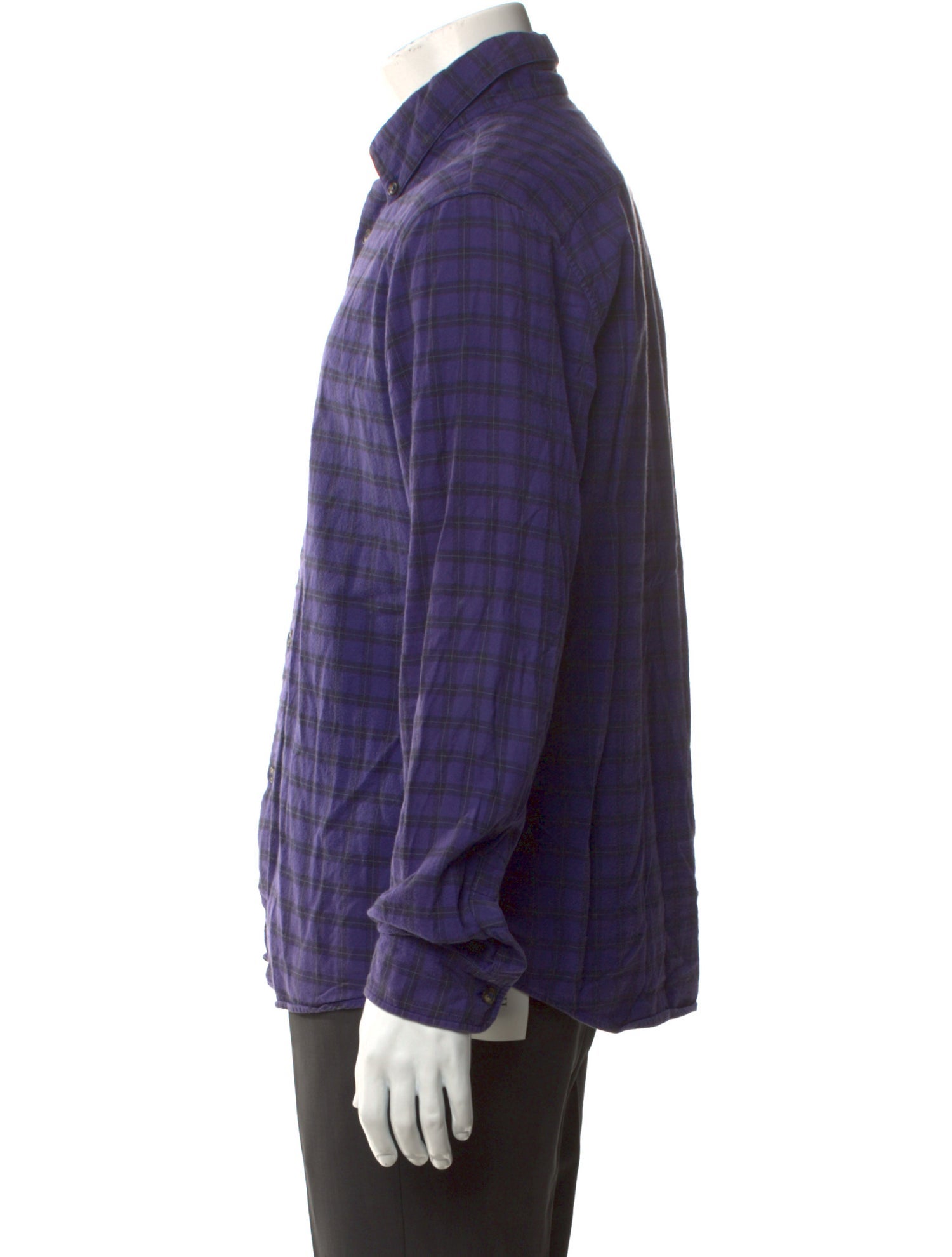 A.P.C. Plaid Print Long Sleeve Shirt