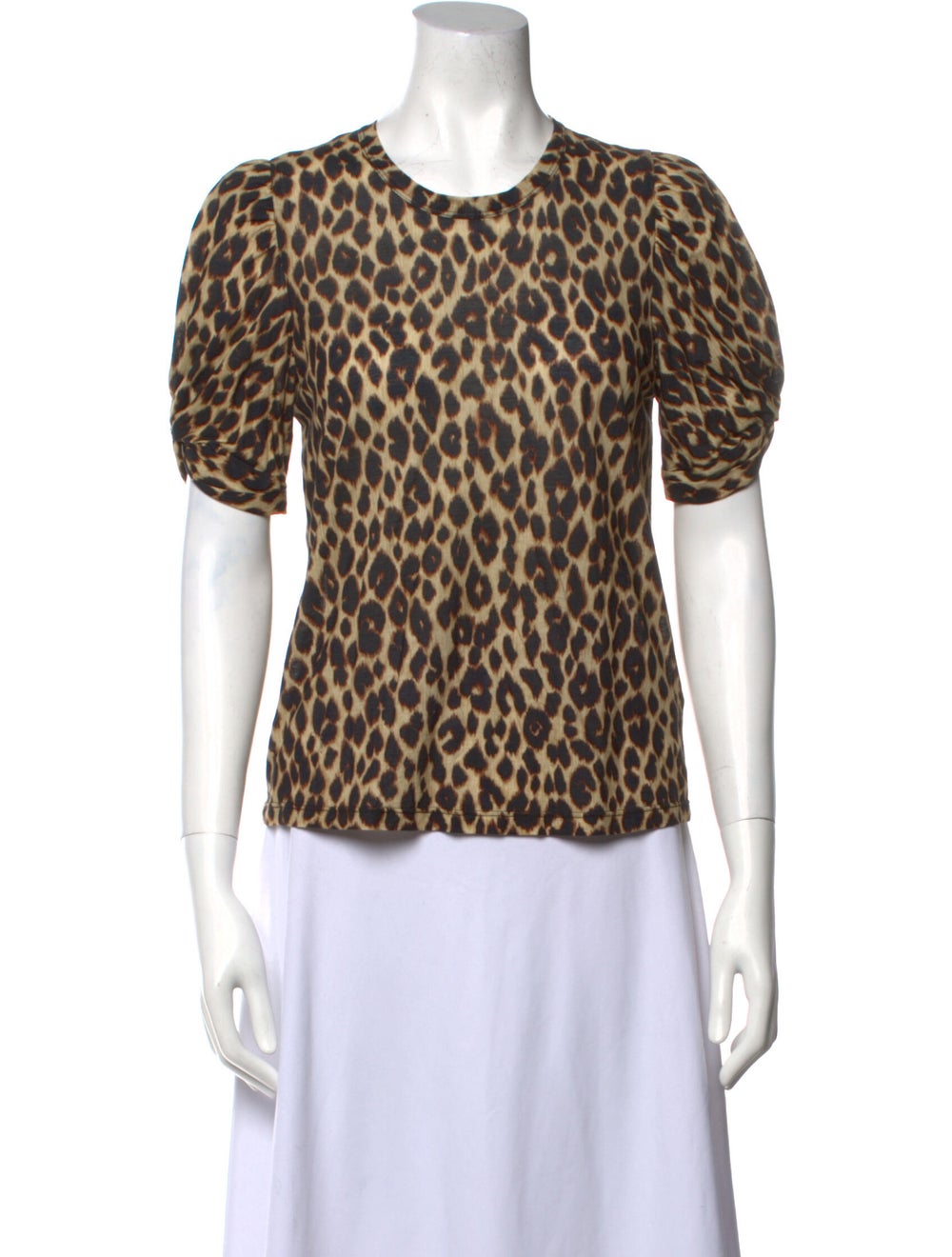 A.l.c. Animal Print Crew Neck Blouse - image 1