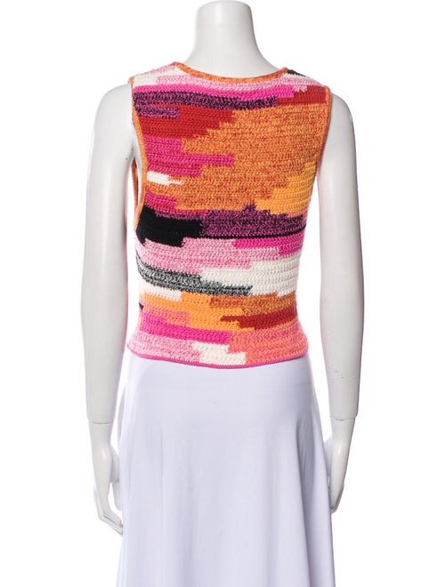 A.L.C. Printed Square Neckline Crop Top