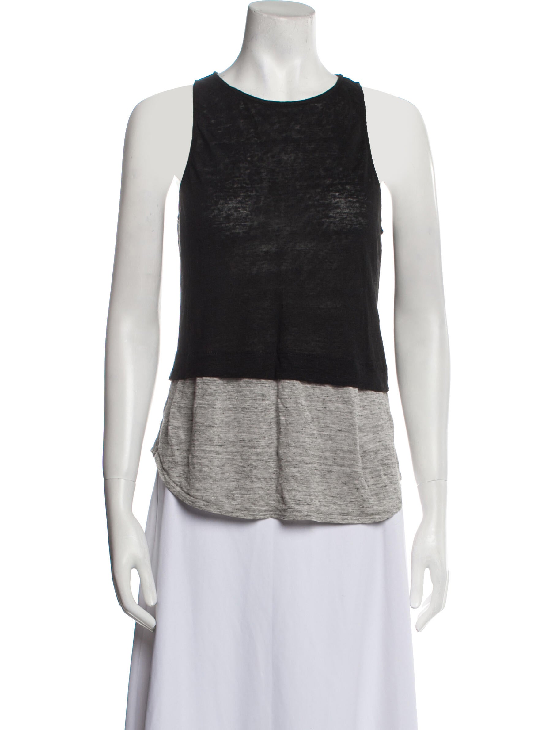 A.L.C. Colorblock Pattern Crew Neck Top