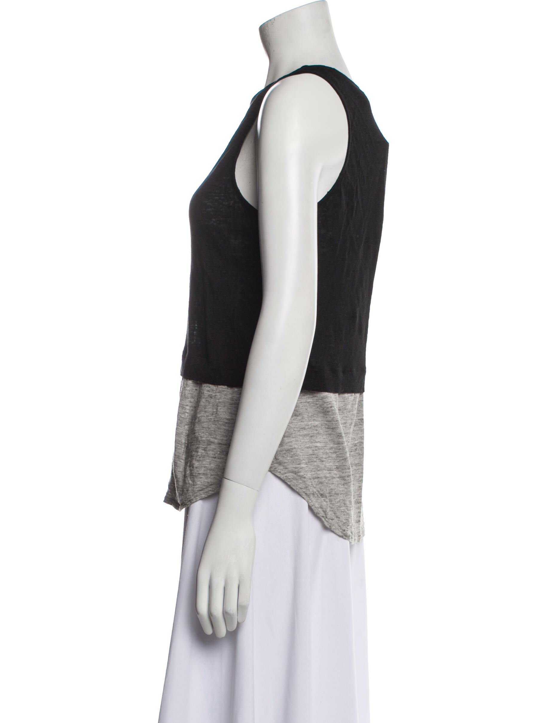 A.L.C. Colorblock Pattern Crew Neck Top