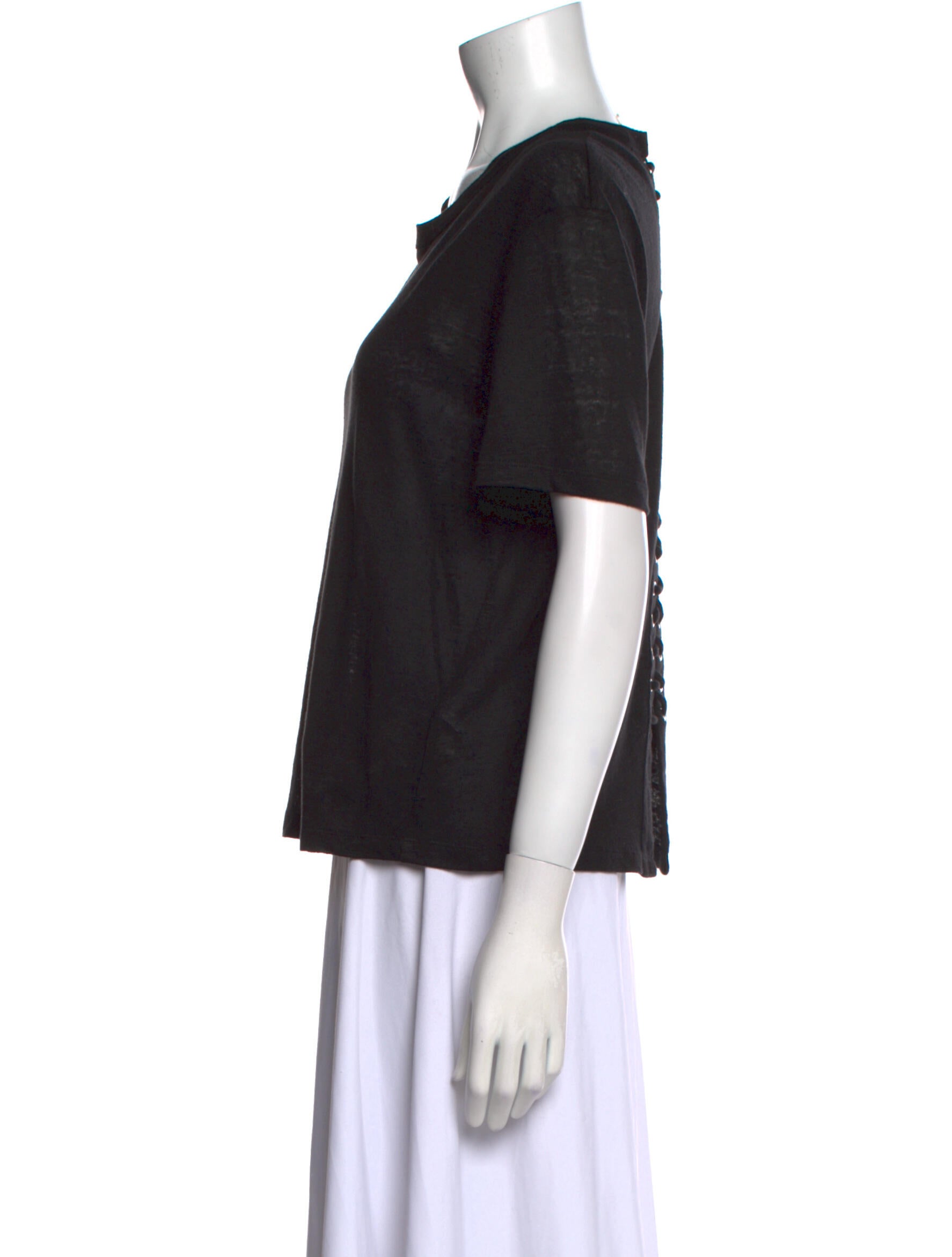 A.L.C. Scoop Neck Three-Quarter Sleeve T-Shirt