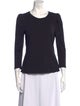 A.L.C. Scoop Neck Three-Quarter Sleeve Top