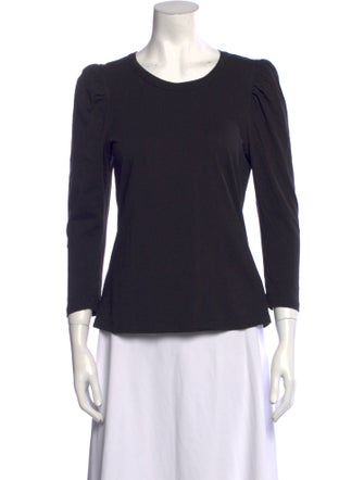 A.L.C. Scoop Neck Three-Quarter Sleeve Top