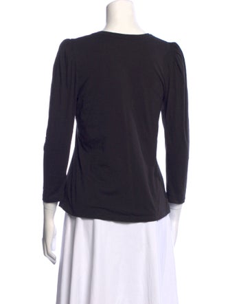 A.L.C. Scoop Neck Three-Quarter Sleeve Top
