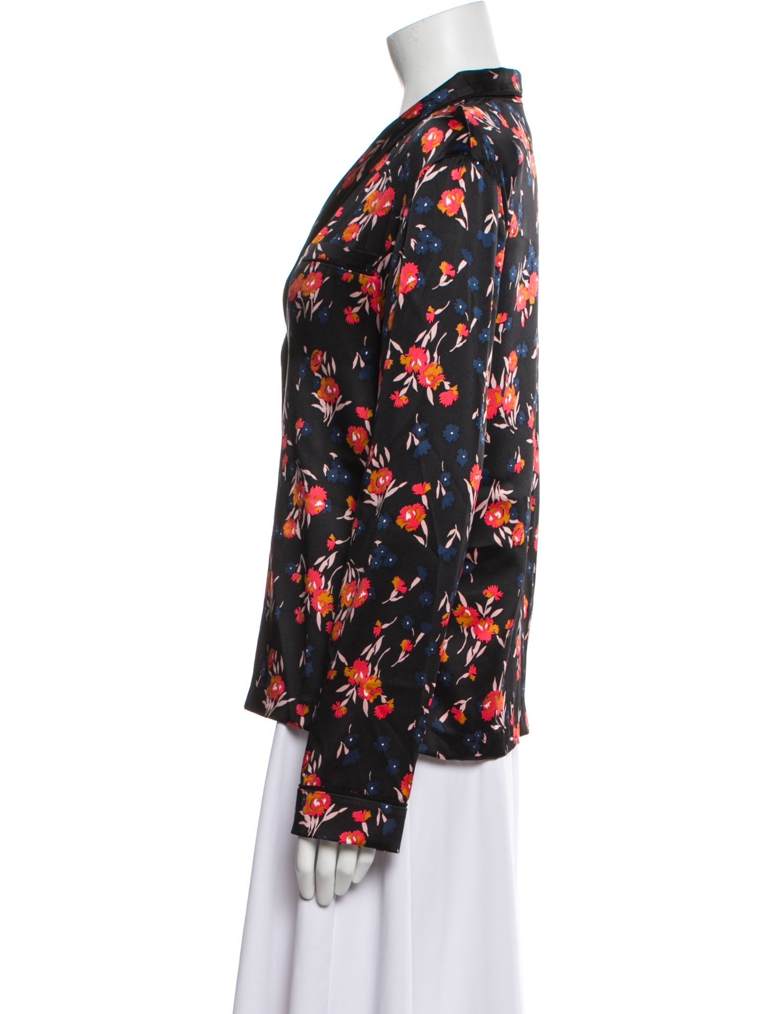 A.L.C. Silk Floral Print Blouse