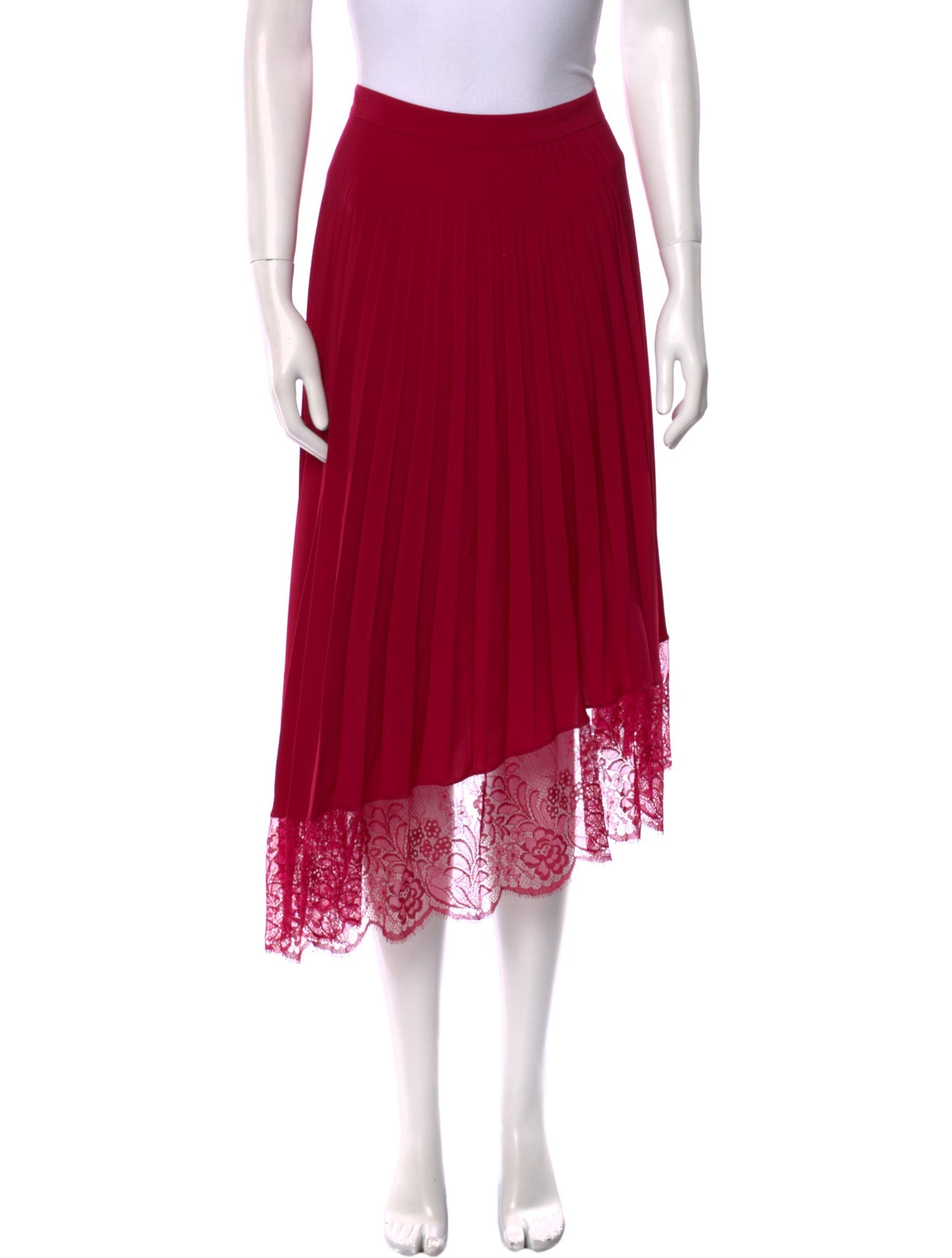 A.L.C. Pleated Accents Midi Length Skirt