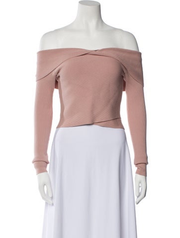 A.l.c. Tops Off-The-Shoulder Long Sleeve Crop Top XS