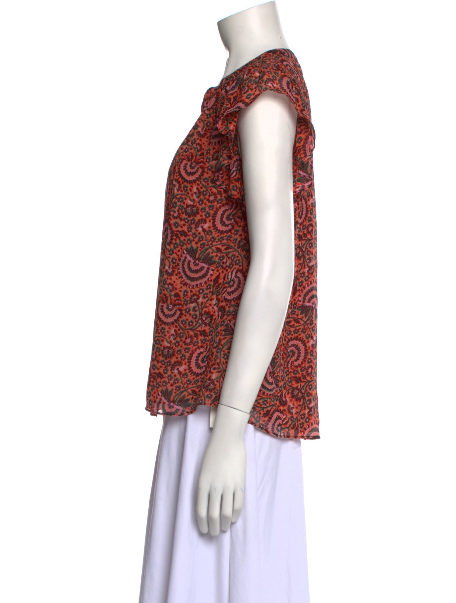 A.L.C. Silk Printed Blouse