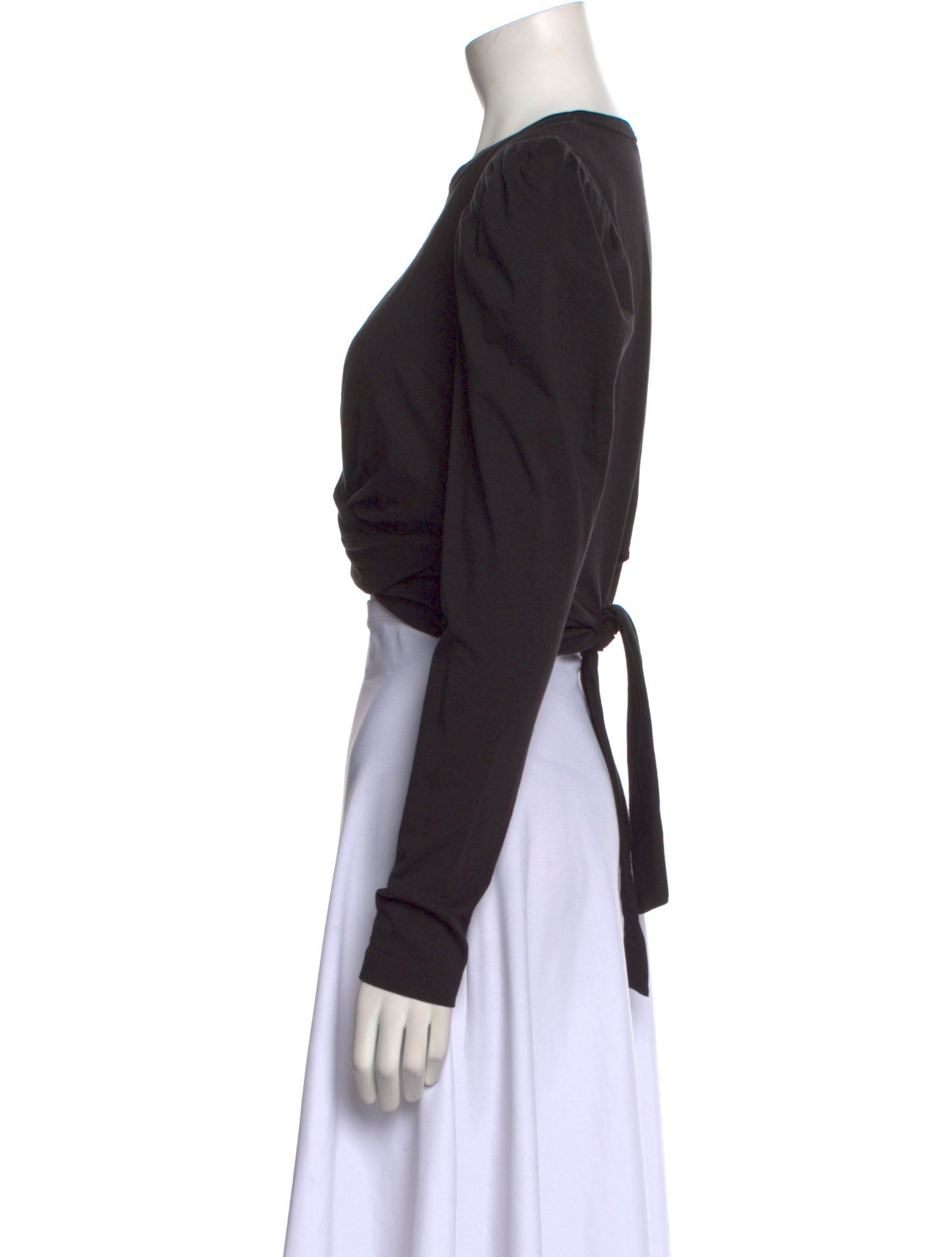 A.L.C. Crew Neck Long Sleeve Crop Top