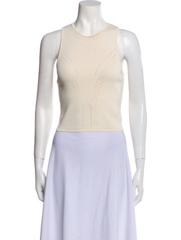 A.l.c. Tops Crew Neck Sleeveless Crop Top M