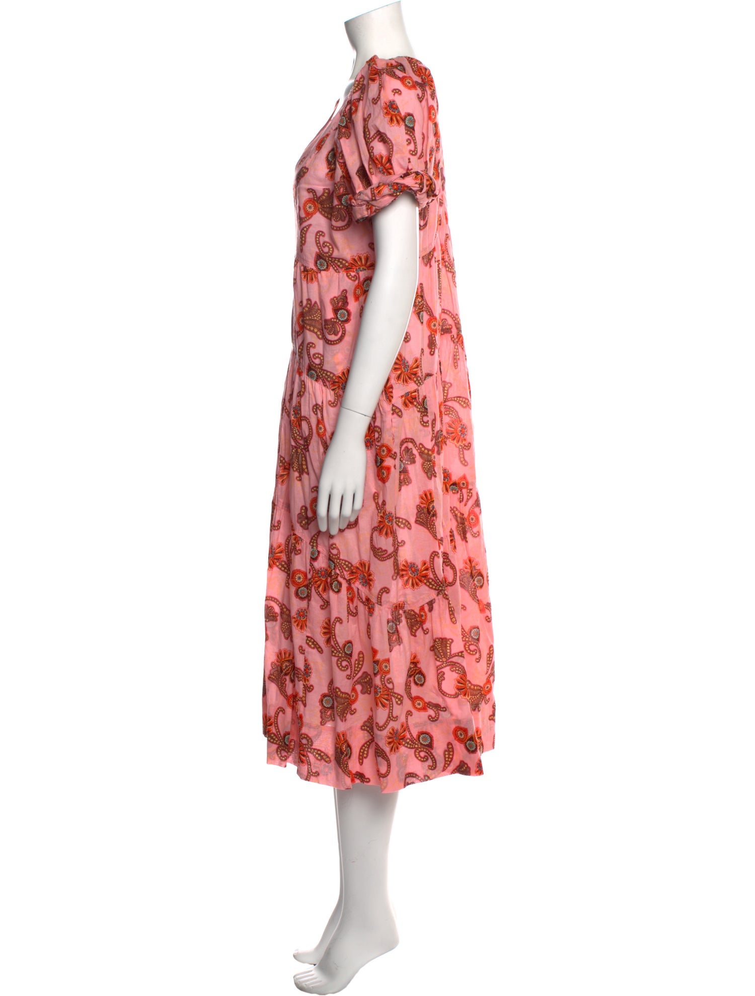 A.L.C. Floral Print Midi Length Dress