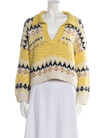 A.l.c. Knitwear Merino Wool Striped Sweater L