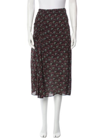 A.L.C. Silk Midi Length Skirt