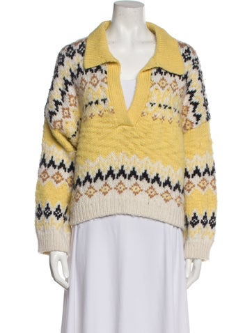 A.l.c. Knitwear Merino Wool Striped Sweater M