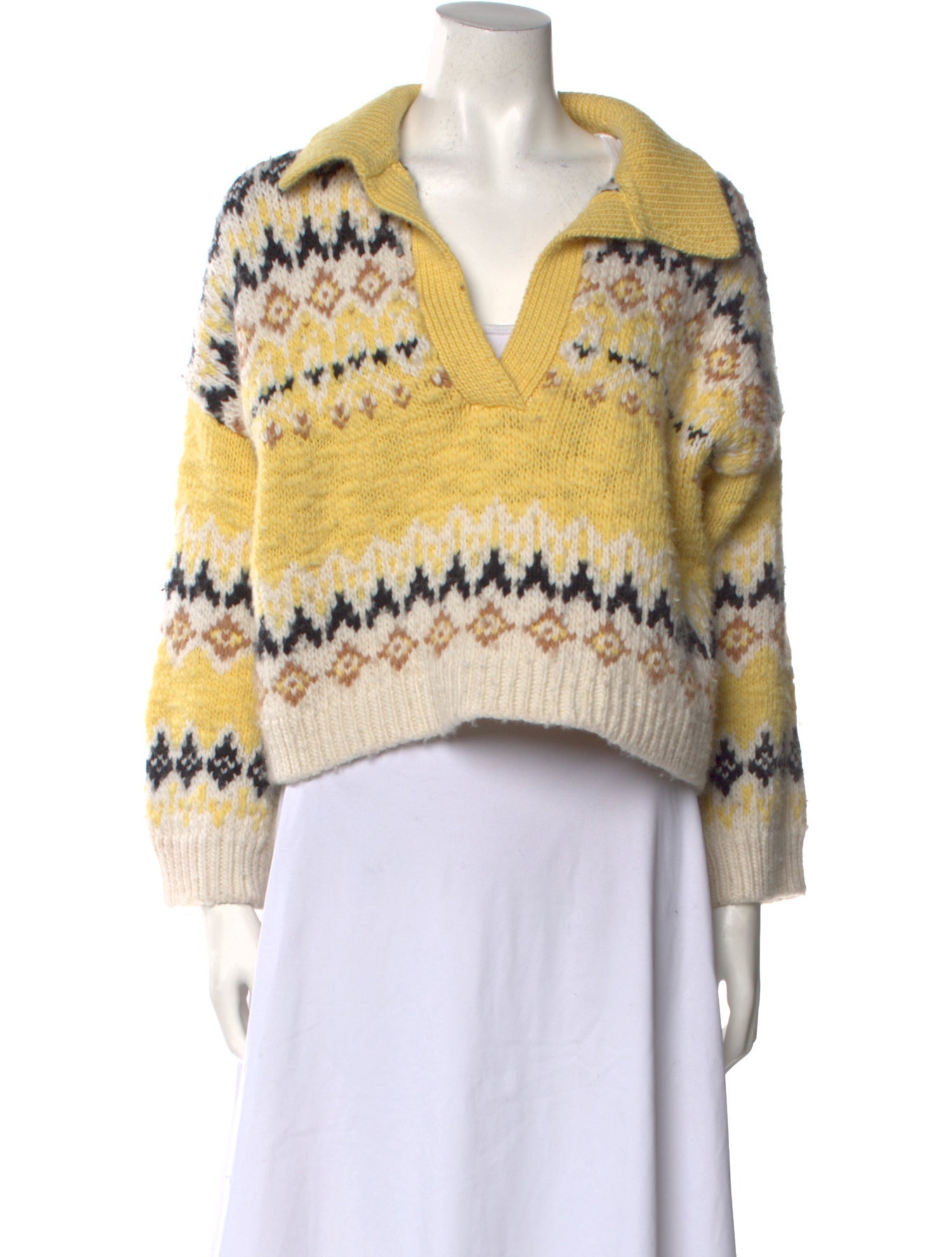 A.L.C. Merino Wool Printed Sweater