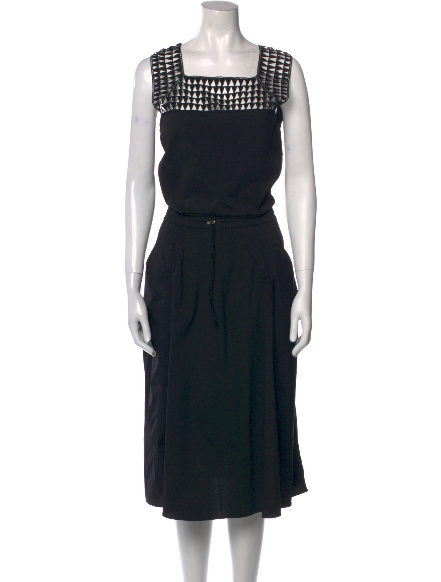 A.L.C. Square Neckline Midi Length Dress