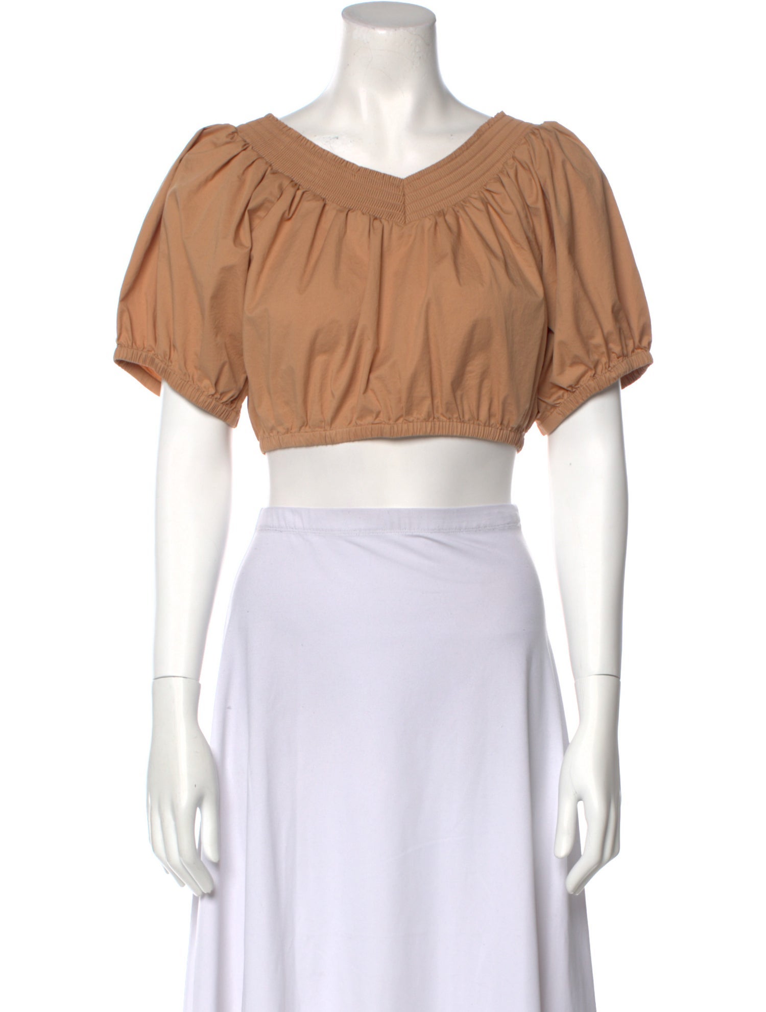 A.L.C. V-Neck Short Sleeve Crop Top