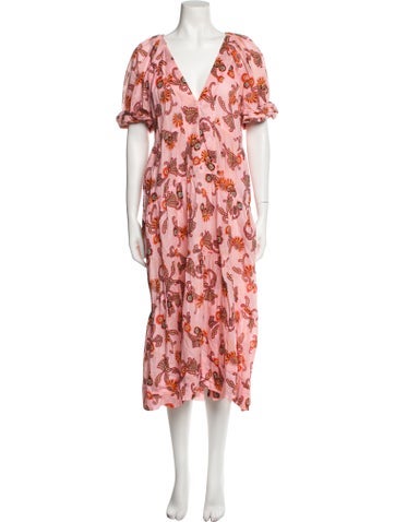 A.l.c. Dresses Floral Print Midi Length Dress M