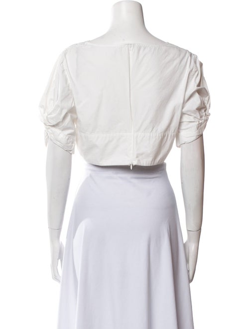 A.L.C. V-Neck Short Sleeve Crop Top