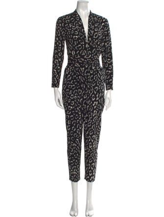 A.L.C. Silk Printed Jumpsuit