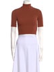 A.L.C. Turtleneck Short Sleeve Crop Top