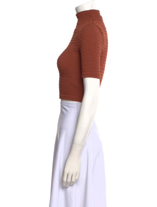 A.L.C. Turtleneck Short Sleeve Crop Top