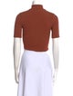 A.L.C. Turtleneck Short Sleeve Crop Top