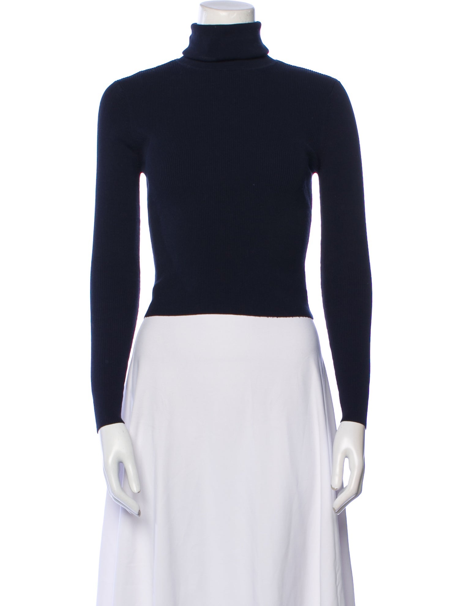A.L.C. Turtleneck Long Sleeve Crop Top