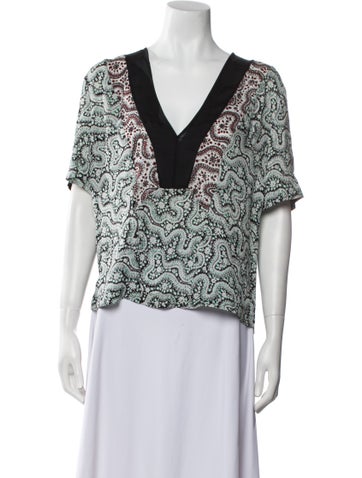 A.l.c. Tops Silk Printed Blouse XS